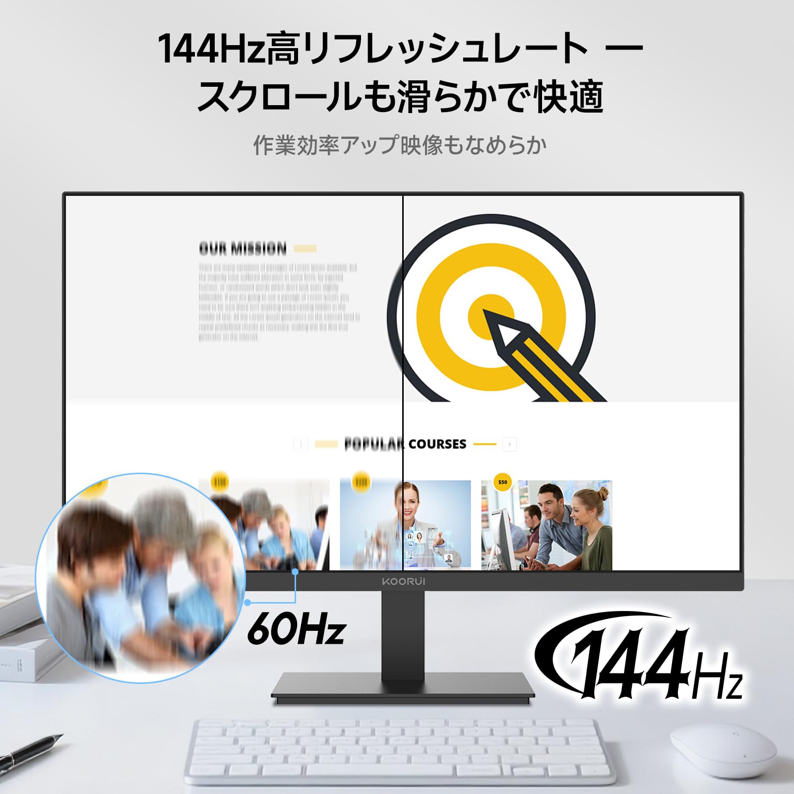 Amazon.co.jp: KOORUI 23.8インチ FHD 1080P IPSディスプレイ
